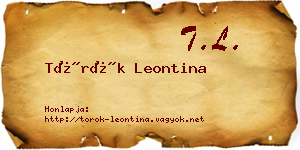 Török Leontina névjegykártya